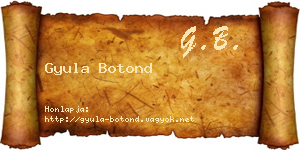 Gyula Botond névjegykártya
