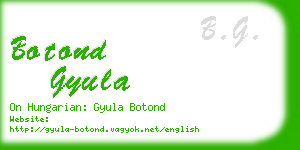 botond gyula business card